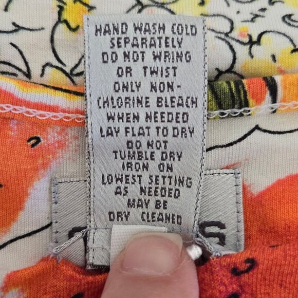 Chicos Size 2 Womens Large Watercolor Floral V-Neck 3/4 Sleeve Tshirt - Picture 9 of 9